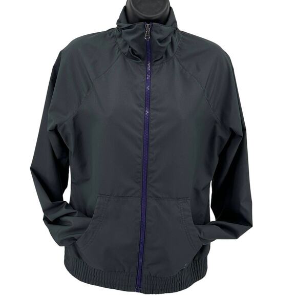 Under Armour Jacket Womens S Semi Fitted Gray Full Zip Lightweight Windbreaker - Picture 3 of 7